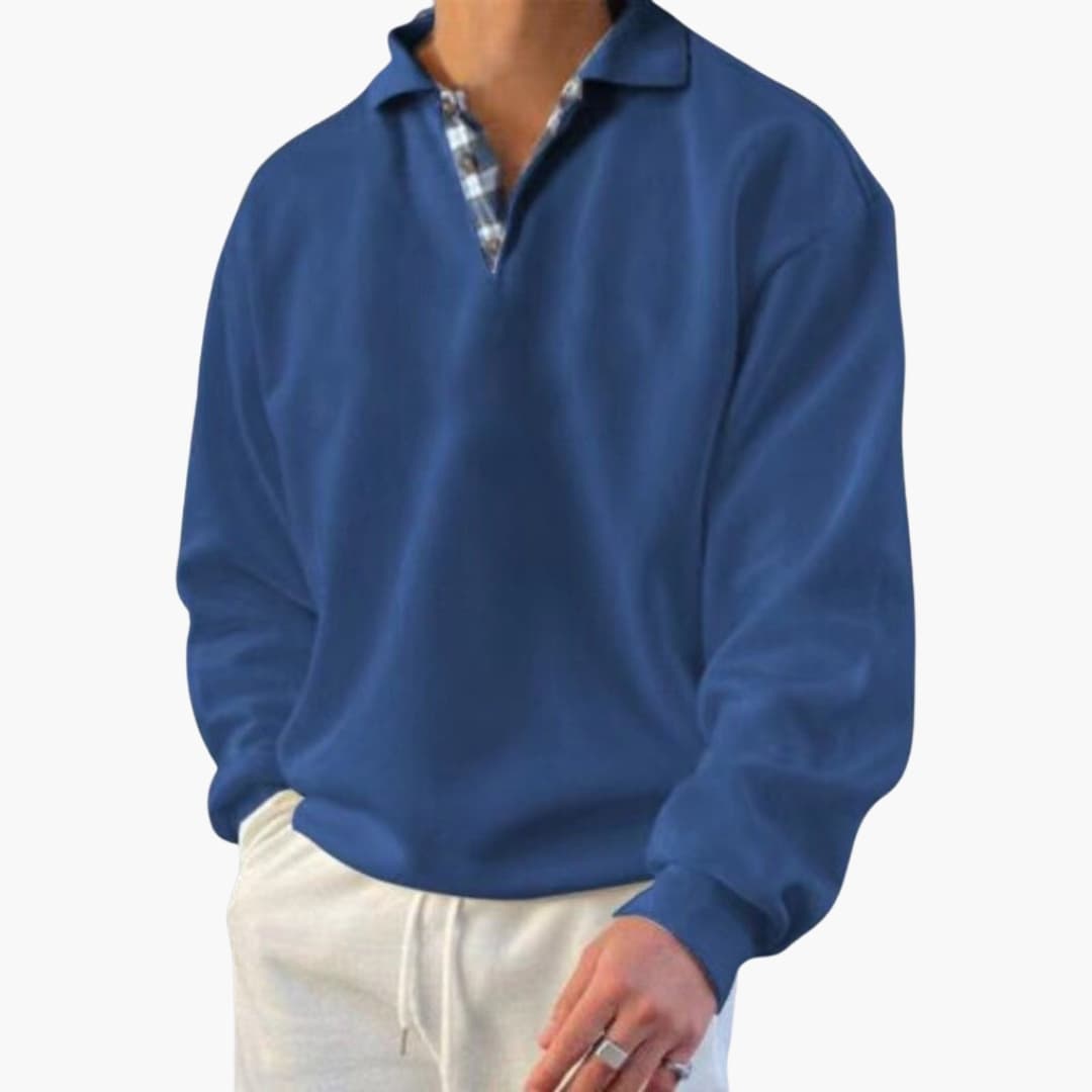 Herren Pullover mit Kragen und langen Ärmeln