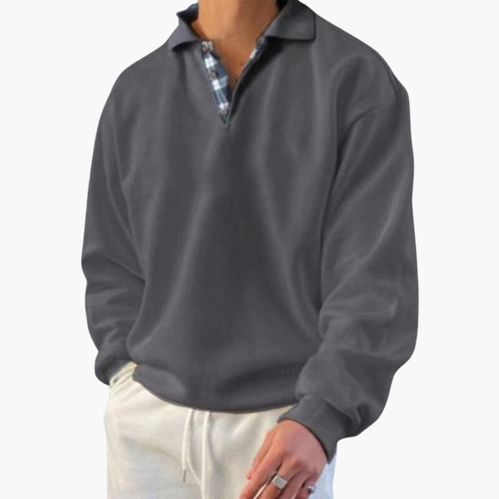 Herren Pullover mit Kragen und langen Ärmeln