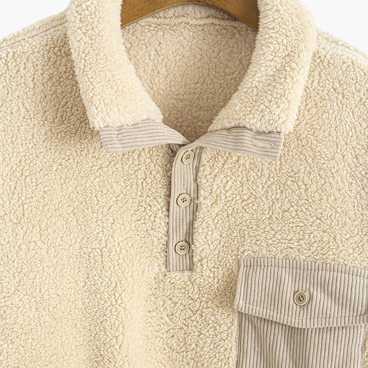 Herren Pullover mit Polokragen und Tasche