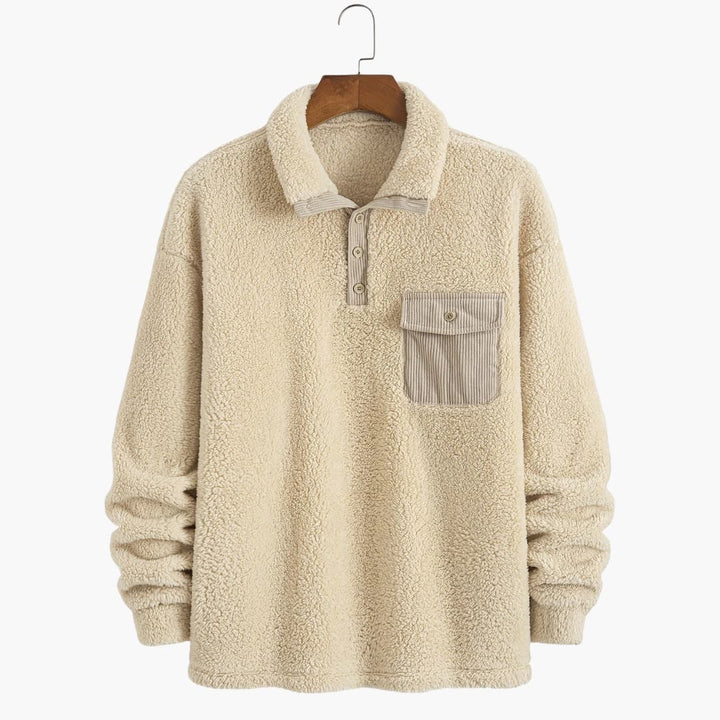 Herren Pullover mit Polokragen und Tasche