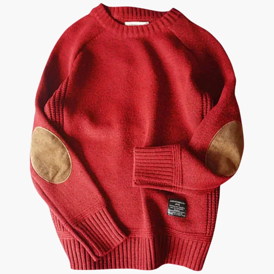 Herren Pullover mit Rundhalsausschnitt und Bündchen