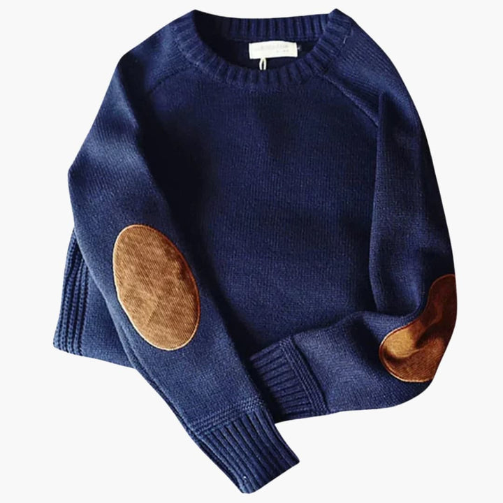 Herren Pullover mit Rundhalsausschnitt und Bündchen