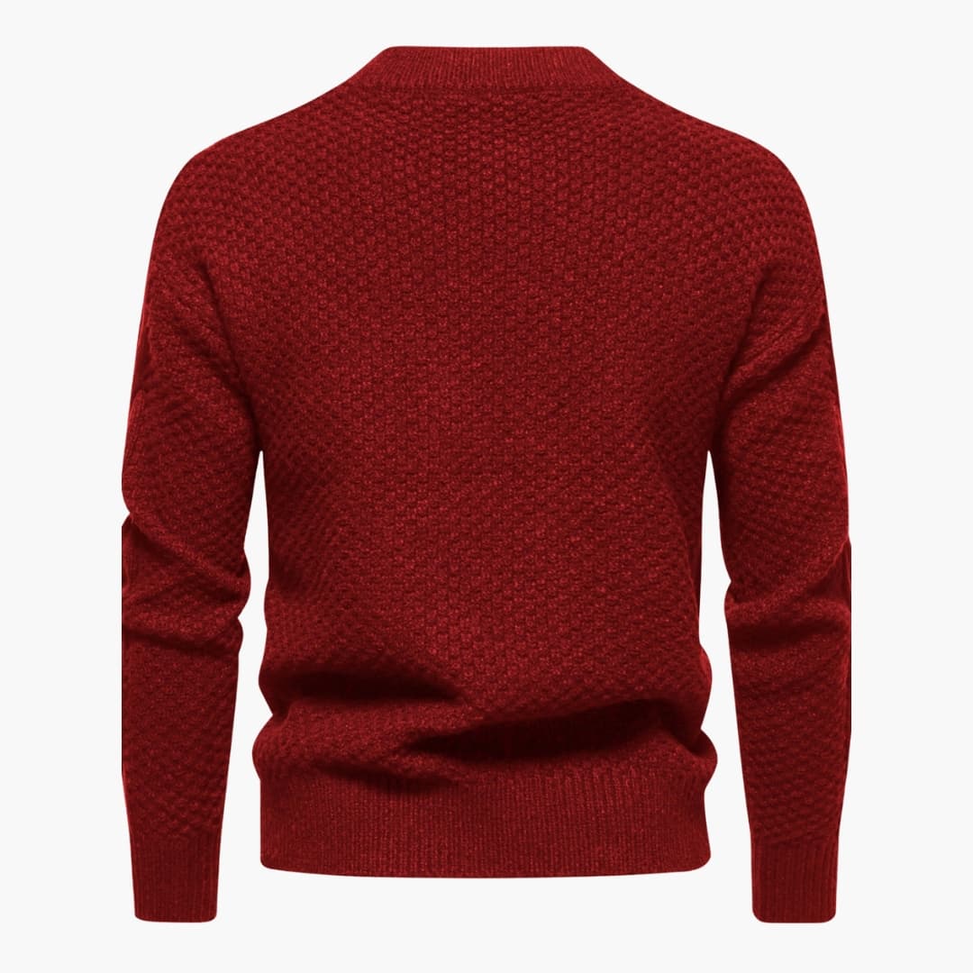 Herren Pullover mit Rundhalsausschnitt und Strickstruktur