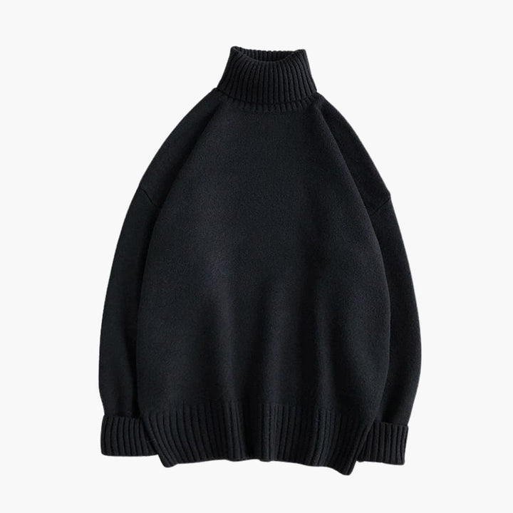 Herren Pullover mit gestricktem Rollkragen