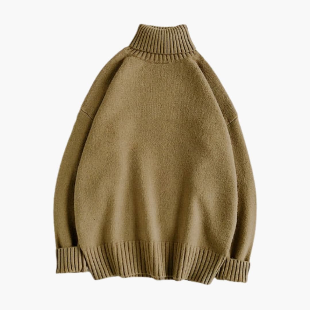 Herren Pullover mit gestricktem Rollkragen
