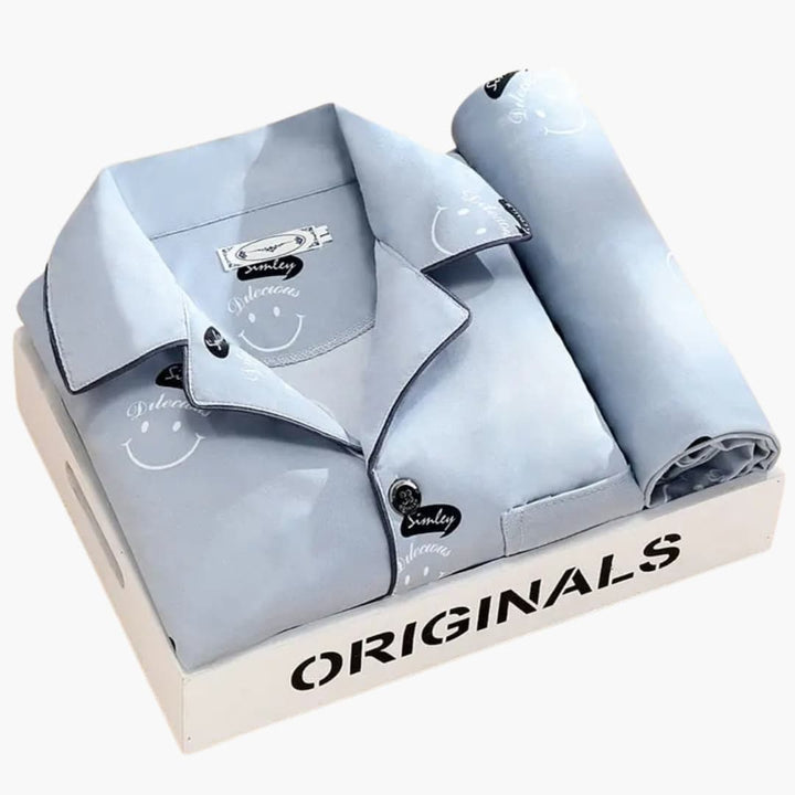 Herren Pyjama Set mit Knopfhemd