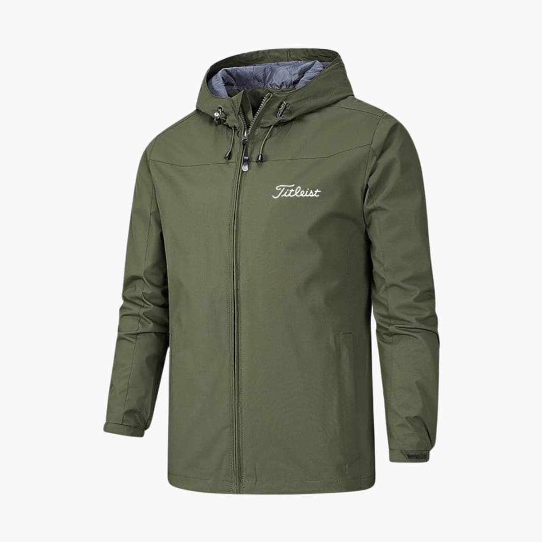 Herren Regenjacke mit Durchgehender Reißverschluss