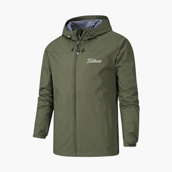Herren Regenjacke mit Durchgehender Reißverschluss