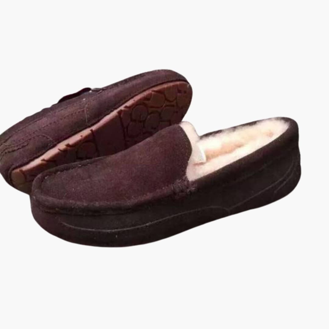 Herren Slipper Hausschuhe mit Plüschfutter