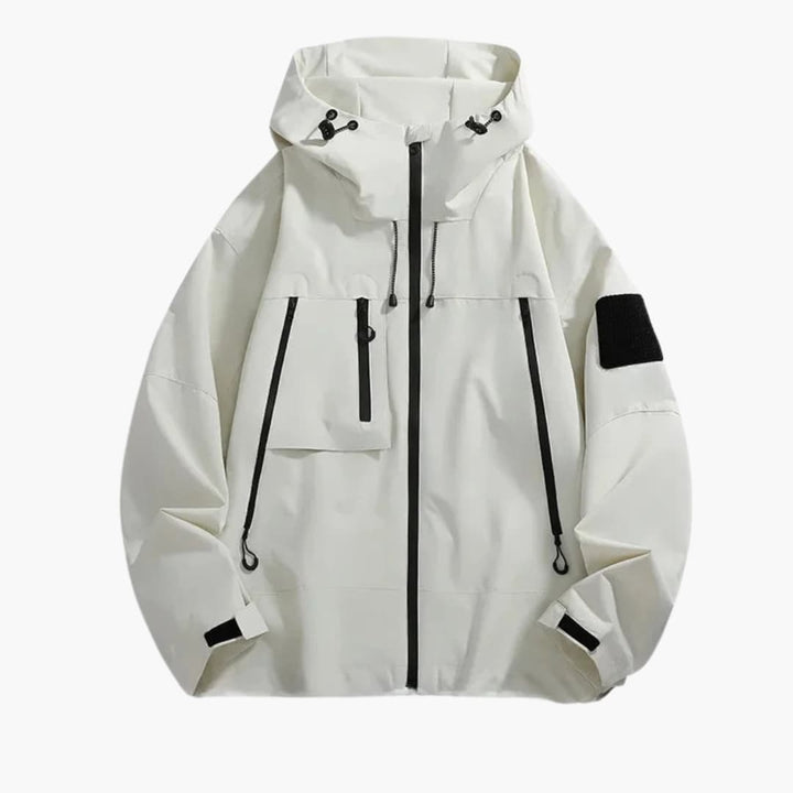 Herren Softshelljacke mit Kapuze und Reißverschlusstaschen