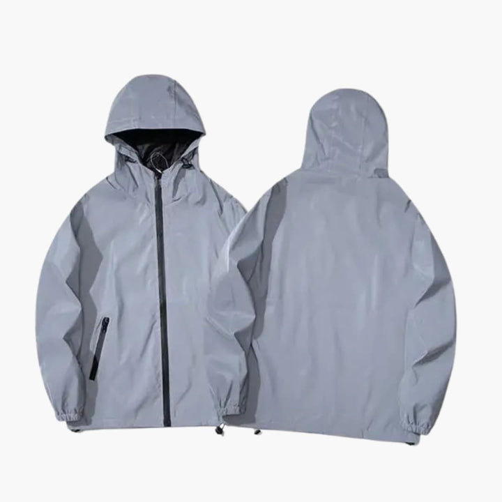 Herren Softshelljacke mit Kapuze und reflektierenden Details