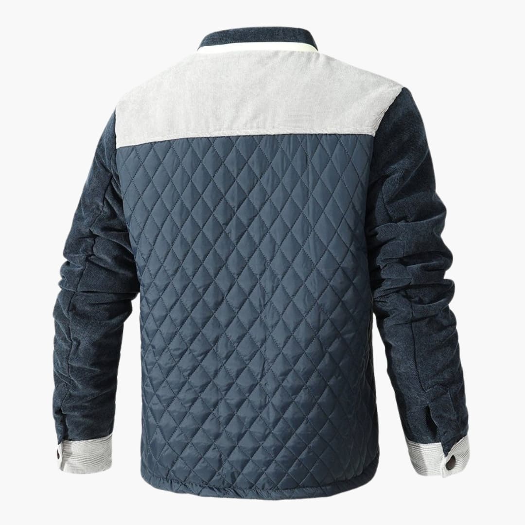 Herren Steppjacke mit Druckknopfverschluss
