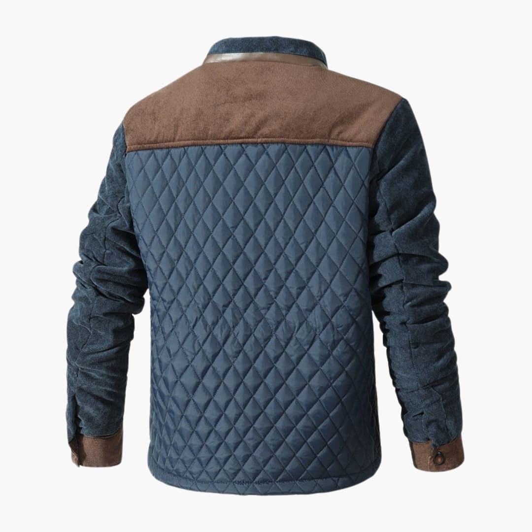 Herren Steppjacke mit Druckknopfverschluss