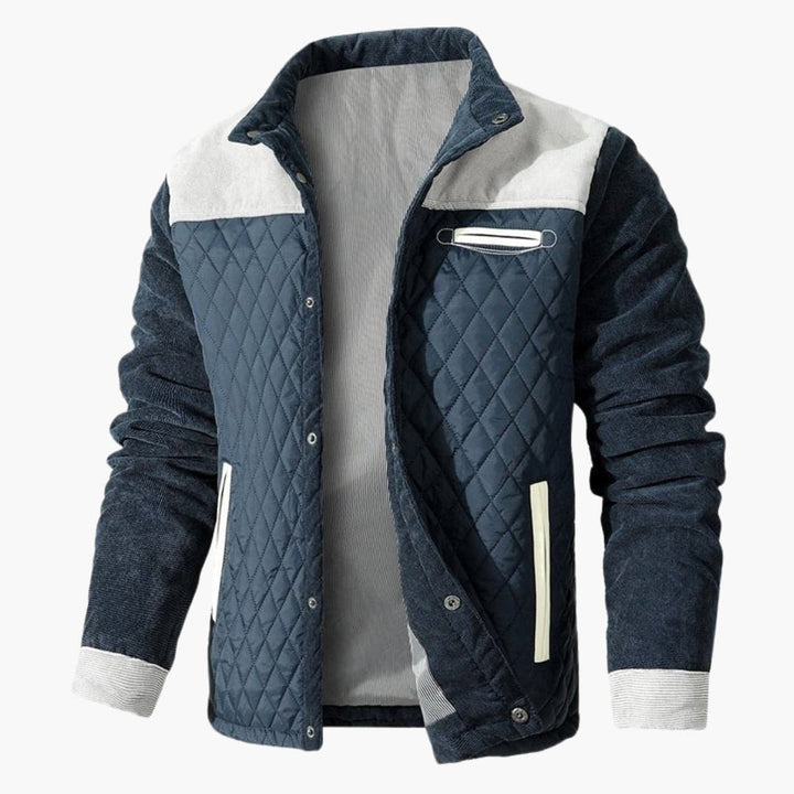 Herren Steppjacke mit Druckknopfverschluss