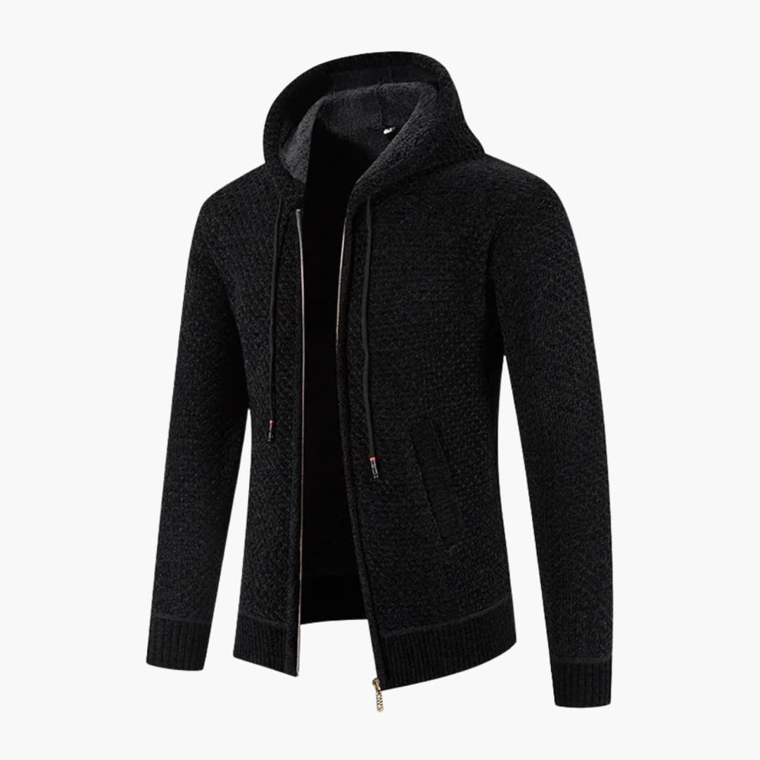 Herren Strick Cardigan mit Kapuze