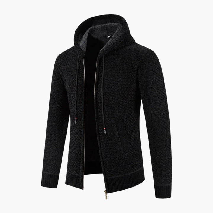 Herren Strick Cardigan mit Kapuze