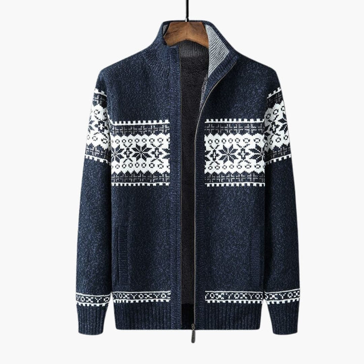 Herren Strick Cardigan mit Reißverschluss