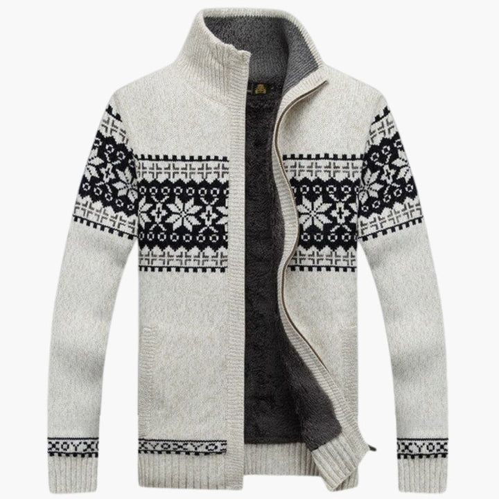 Herren Strick Cardigan mit Reißverschluss
