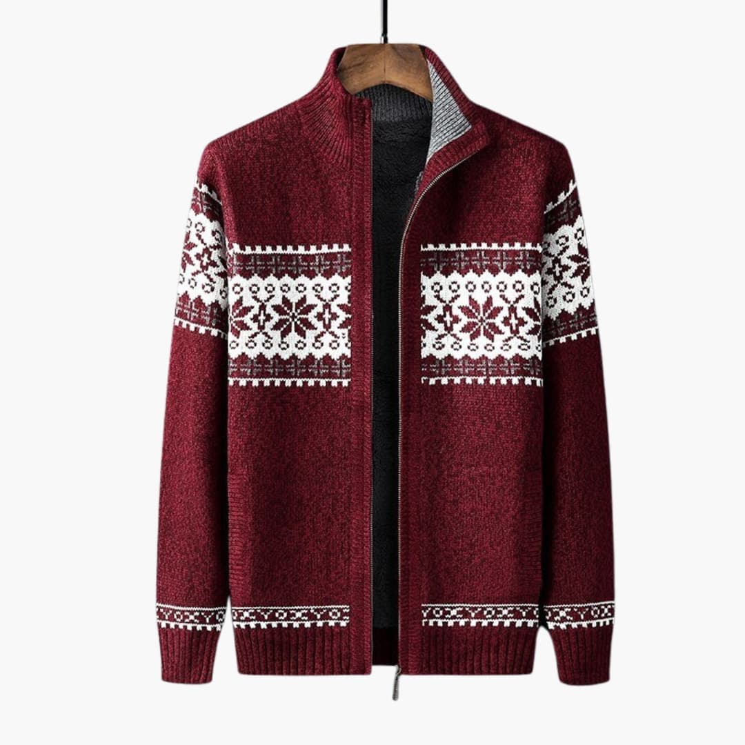 Herren Strick Cardigan mit Reißverschluss