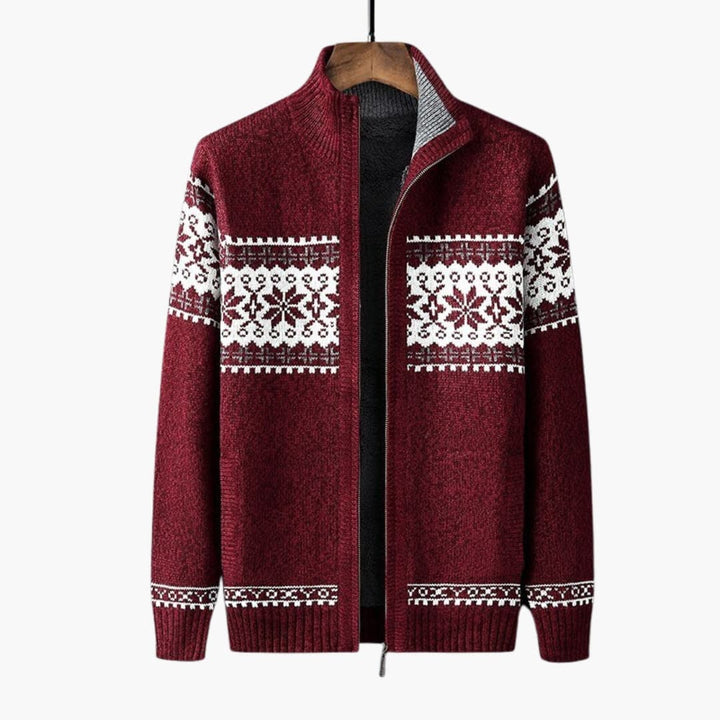 Herren Strick Cardigan mit Reißverschluss