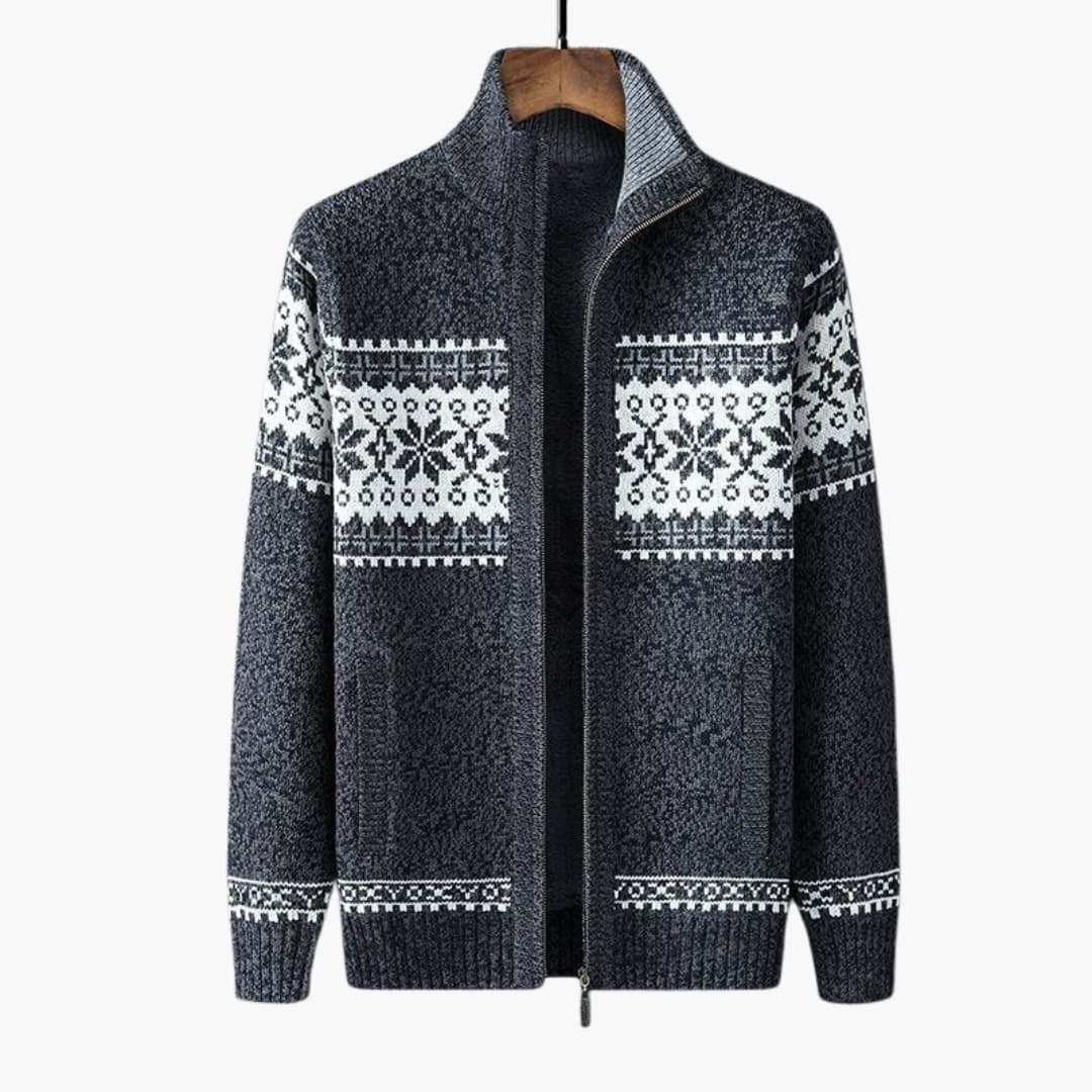 Herren Strick Cardigan mit Reißverschluss