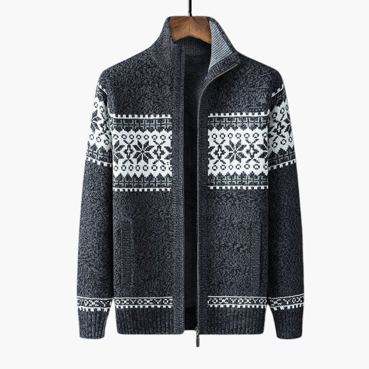 Herren Strick Cardigan mit Reißverschluss