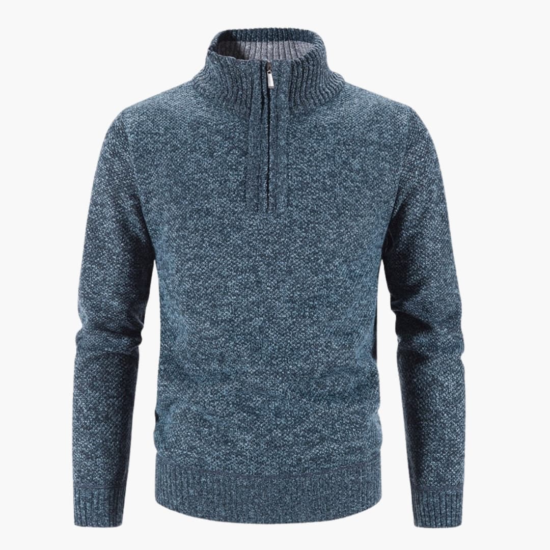 Herren Strickpullover mit Halbzip