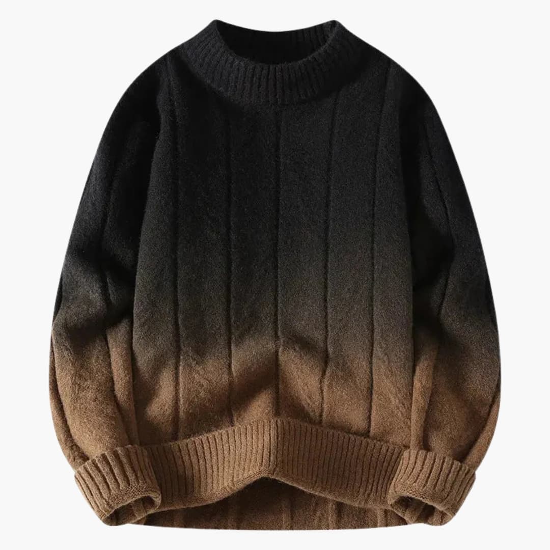 Herren Strickpullover mit Rundhals und Farbverlauf