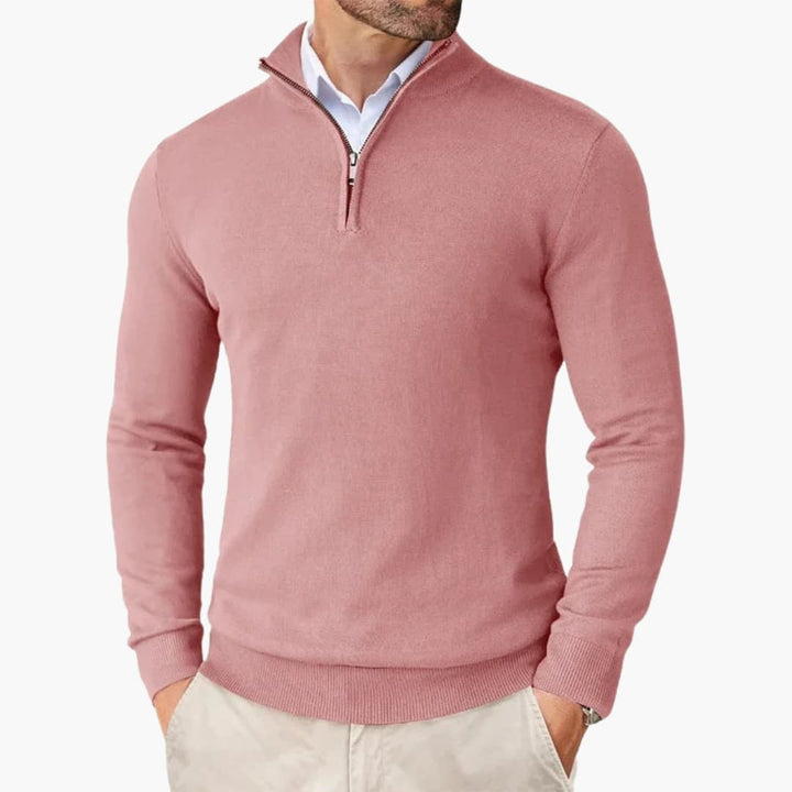 Herren Strickpullover mit Stehkragen