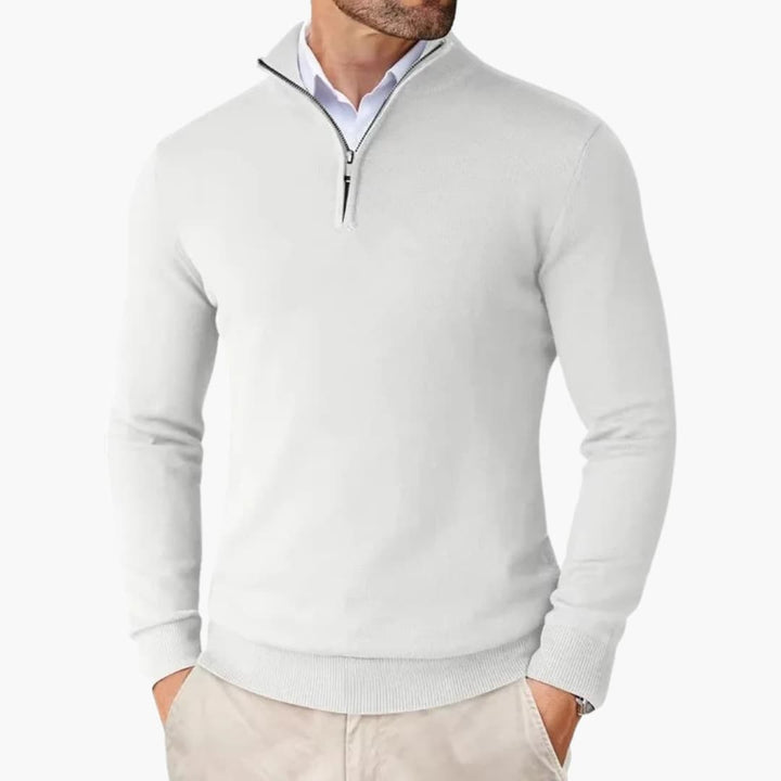 Herren Strickpullover mit Stehkragen