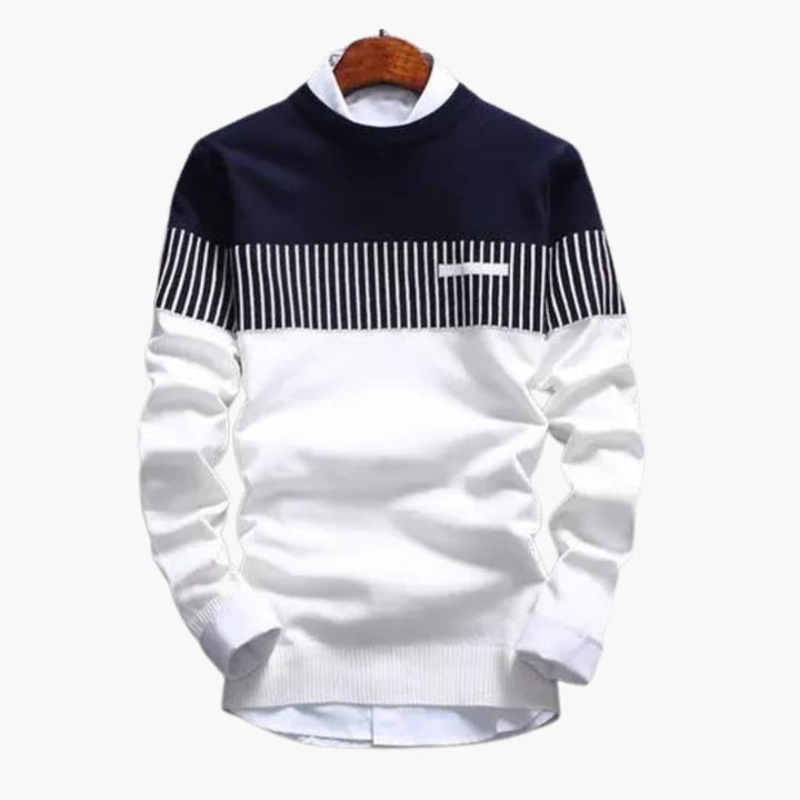 Herren Strickpullover mit Streifen