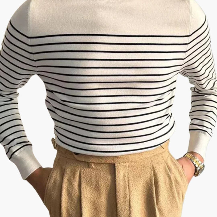 Herren Strickpullover mit Streifenmuster