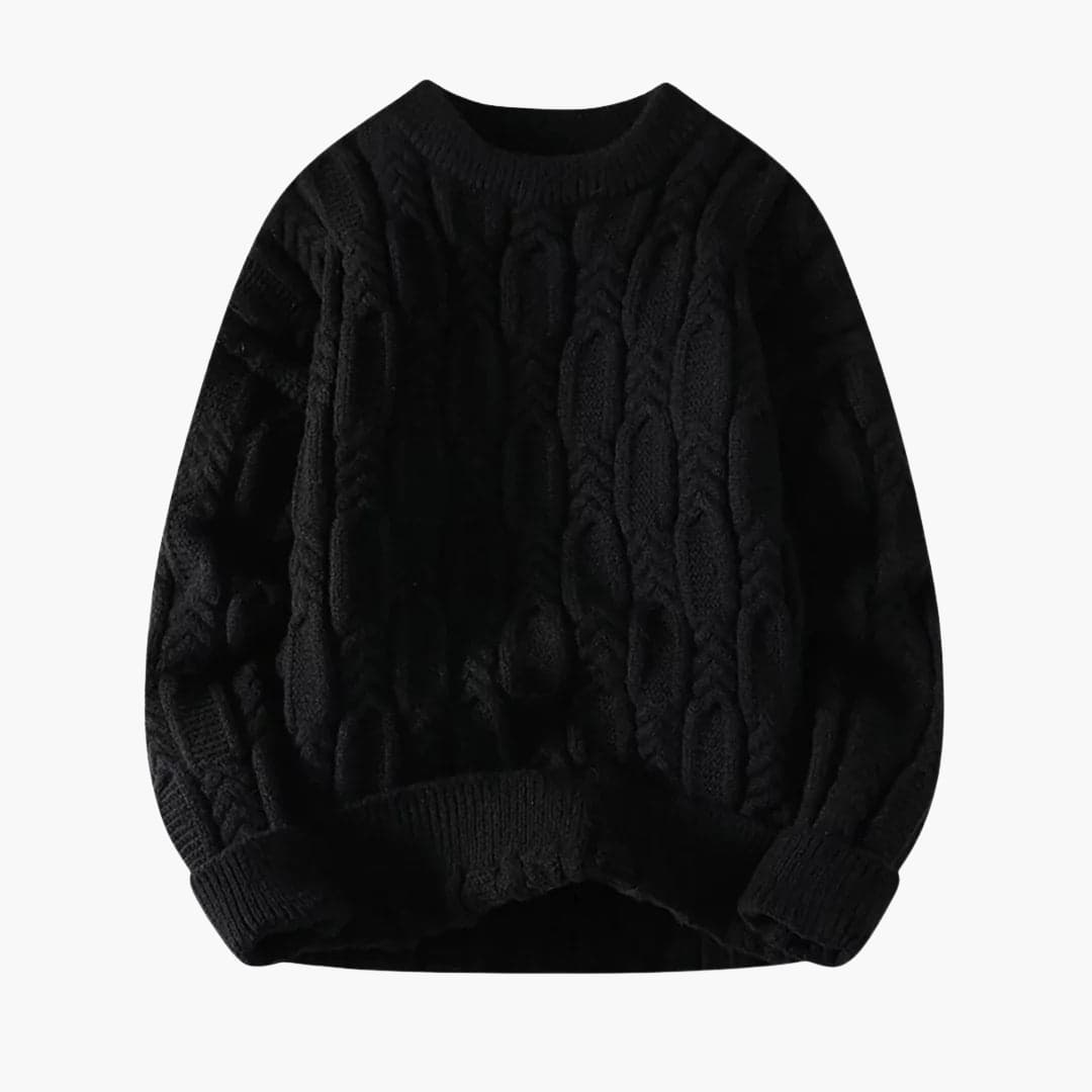Herren Strickpullover mit Zopfmuster