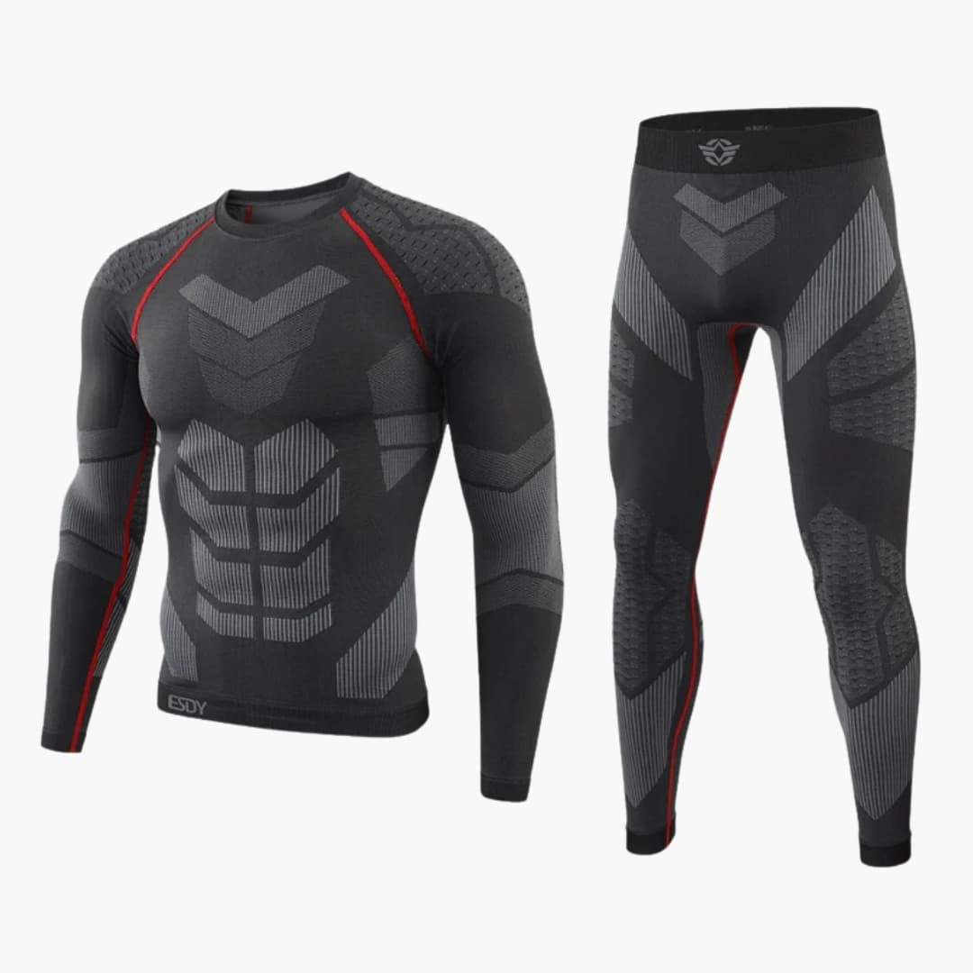 Herren Thermounterwäsche Set mit Langarmshirt und Hose