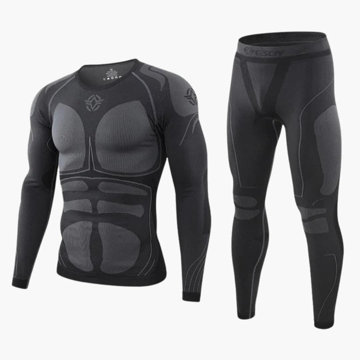 Herren Thermounterwäsche Set mit Langarmshirt und Hose