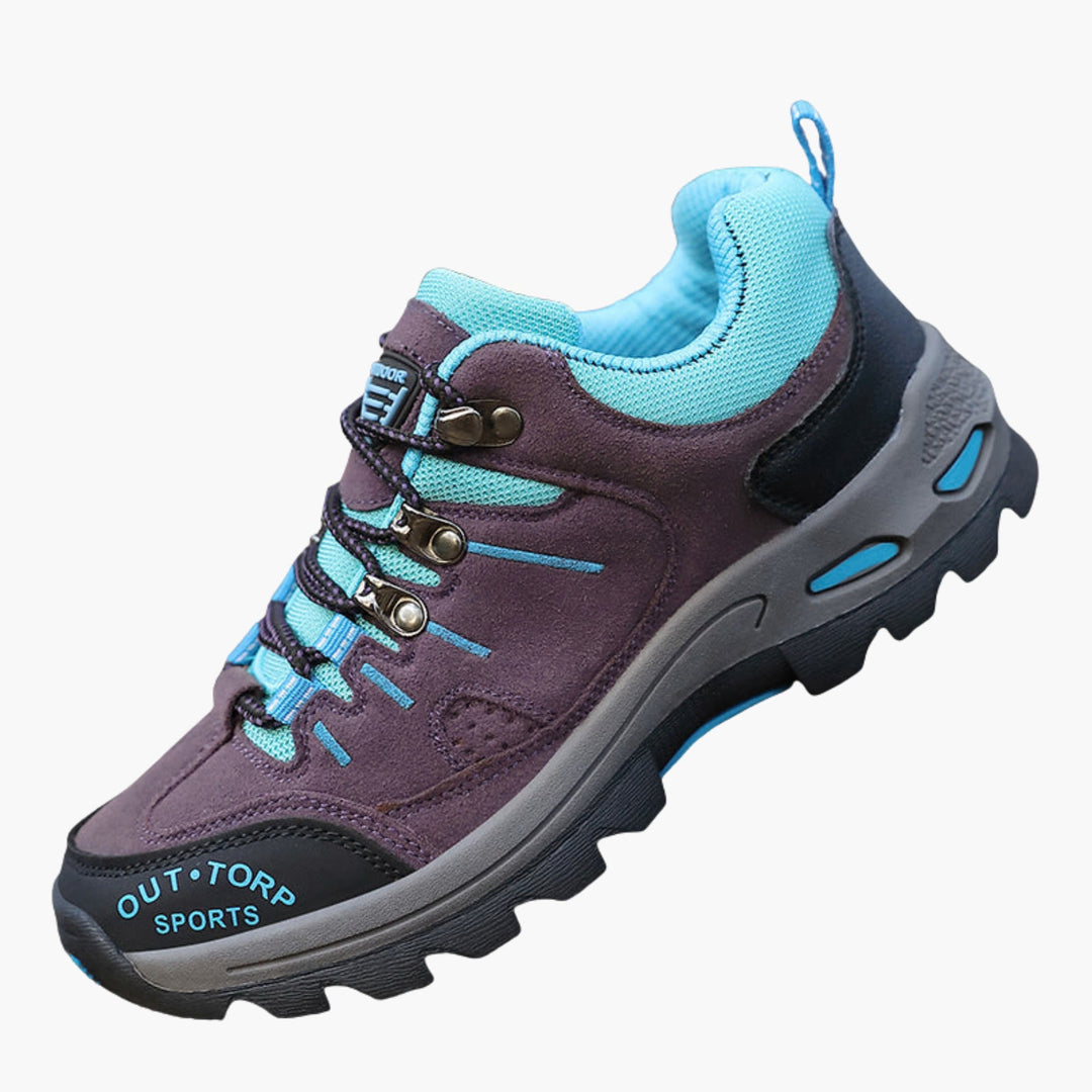 Herren Trekking- und Wanderschuhe mit Schnürung und profilierter Gummisohle