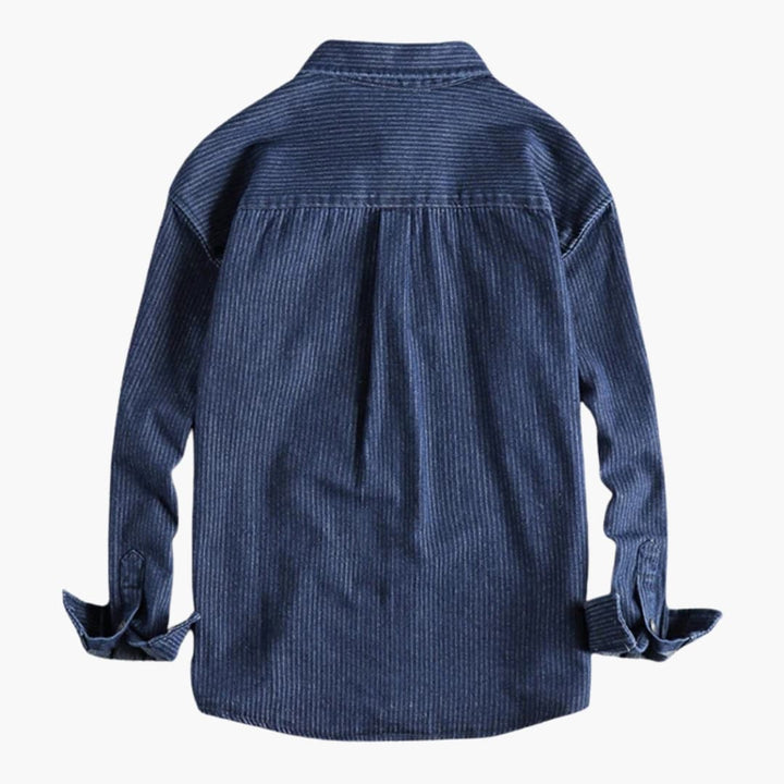 Herren Utility Hemd mit Brusttaschen und Druckknopfverschluss