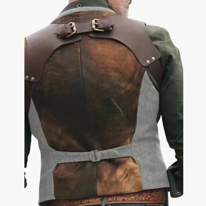 Herren Weste mit V Ausschnitt und Knopfverschluss