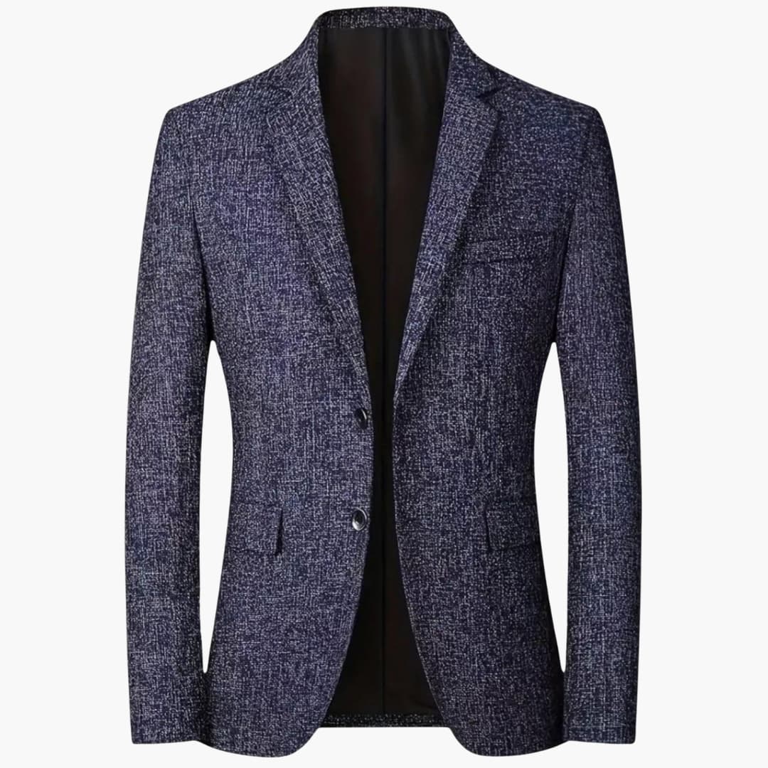 Herrenblazer mit Reverskragen und Knopfverschluss