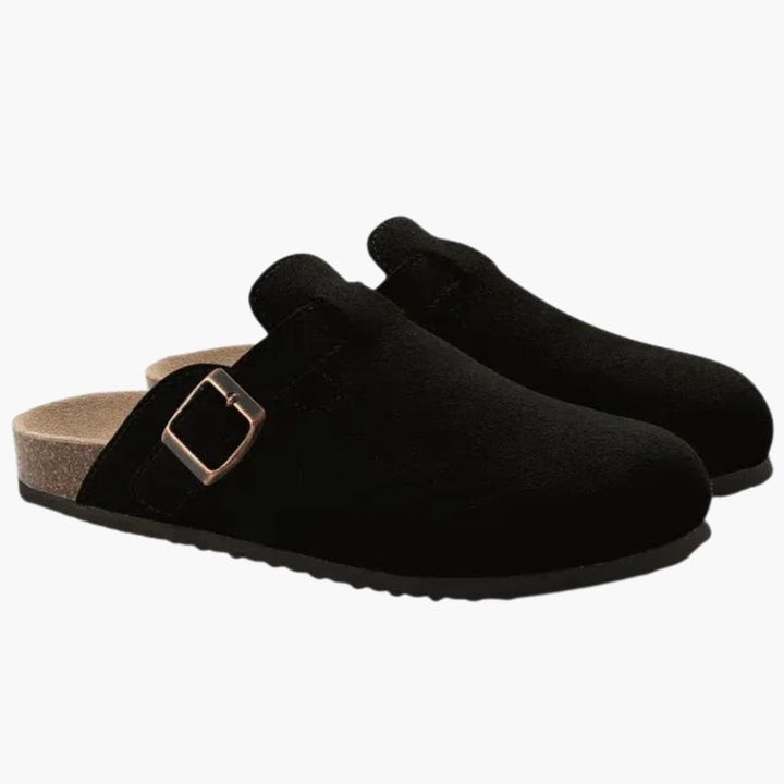 Herrenclogs mit Obermaterial und Korksohle