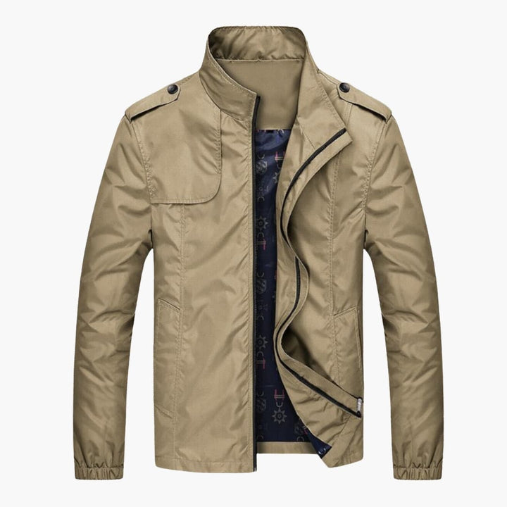 Herrenjacke mit Reißverschluss und langen Ärmeln
