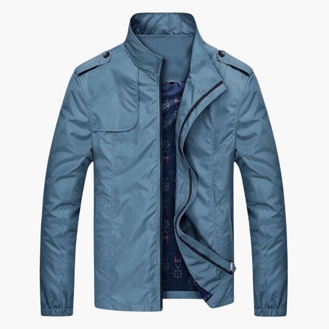 Herrenjacke mit Reißverschluss und langen Ärmeln