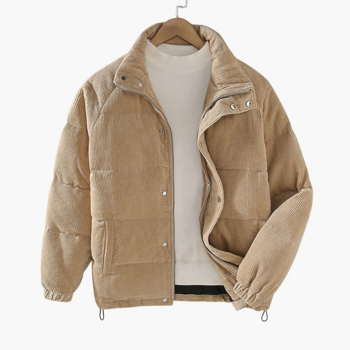 Herren Cordjacke mit Druckknopfverschluss