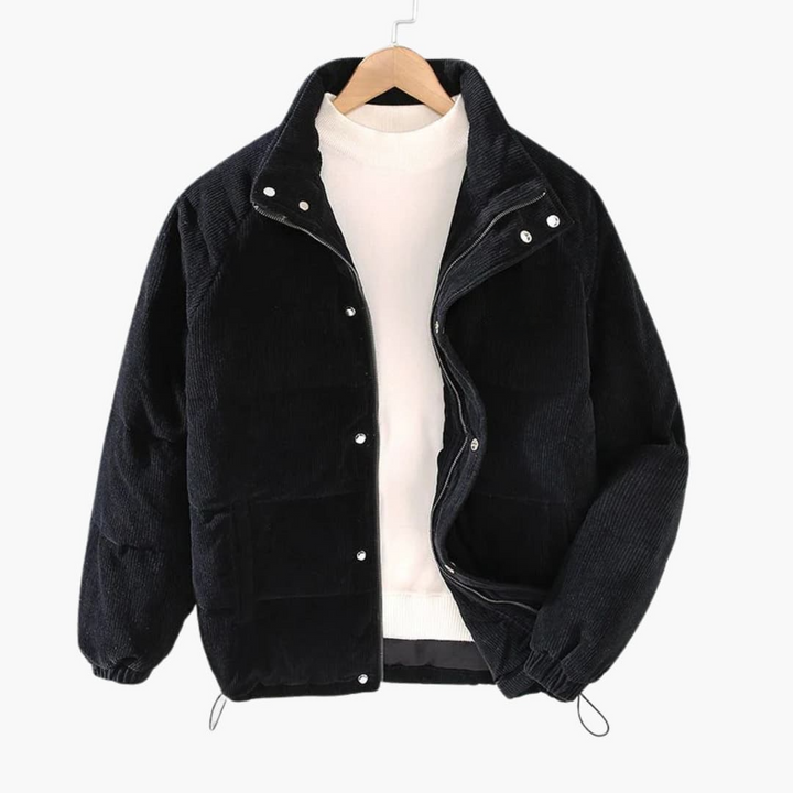 Herren Cordjacke mit Druckknopfverschluss