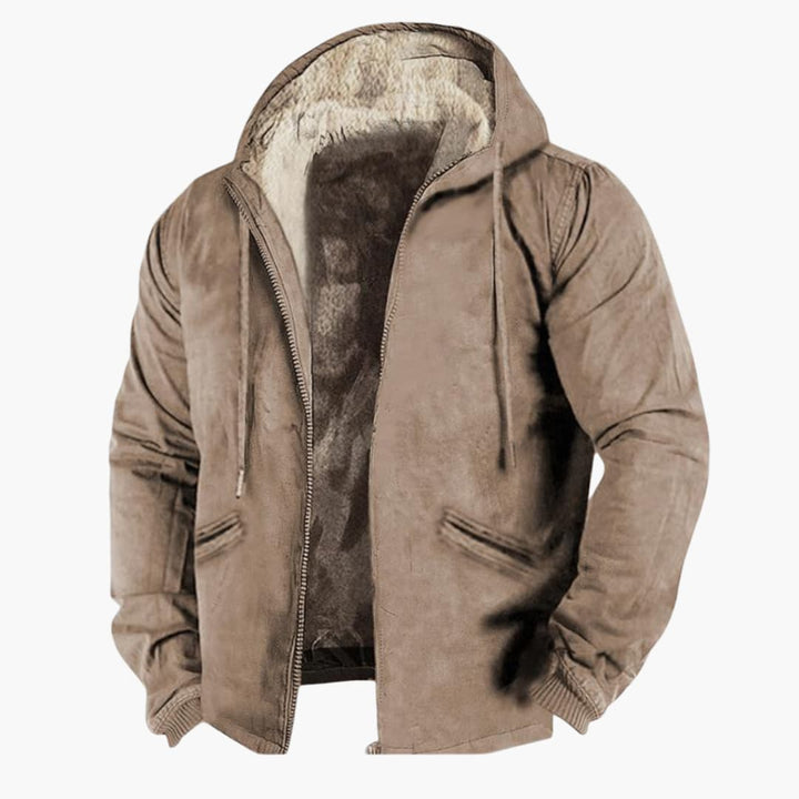 Herrenjacke mit Kapuze und Reißverschluss