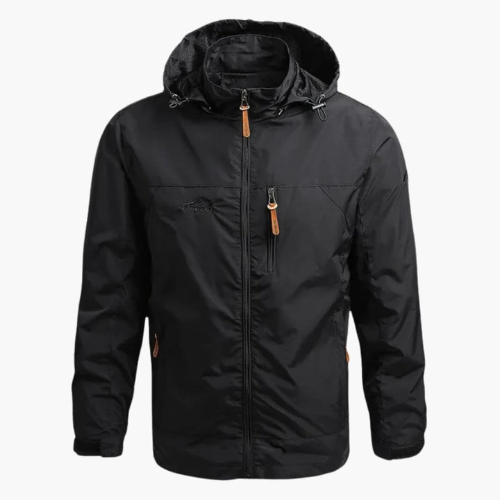 Herrenjacke mit Kapuze und Reißverschluss für Herrenmode