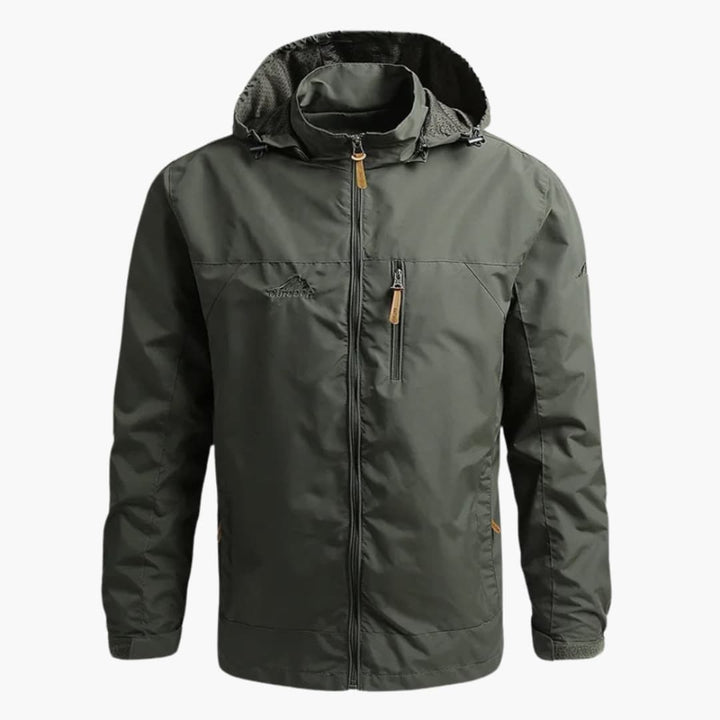 Herrenjacke mit Kapuze und Reißverschluss für Herrenmode