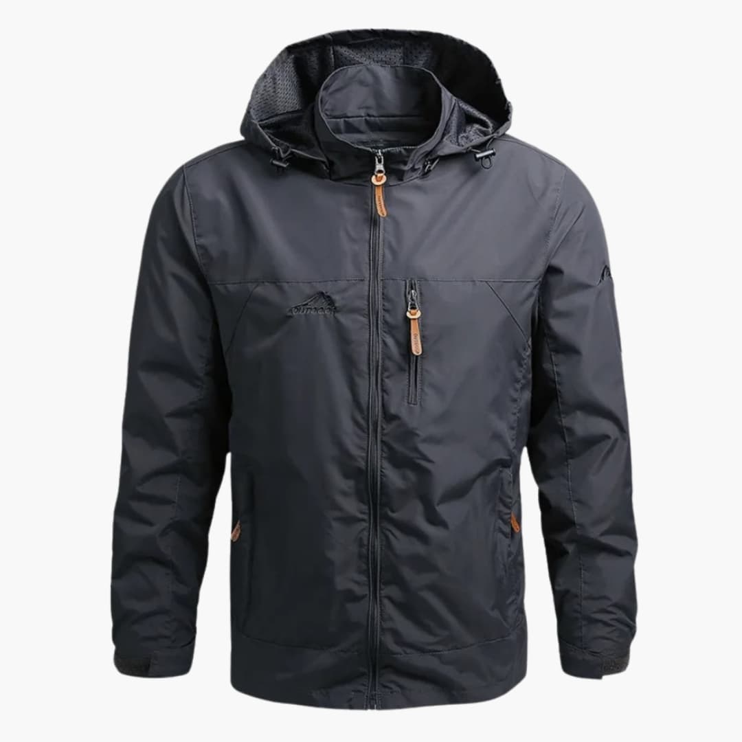 Herrenjacke mit Kapuze und Reißverschluss für Herrenmode