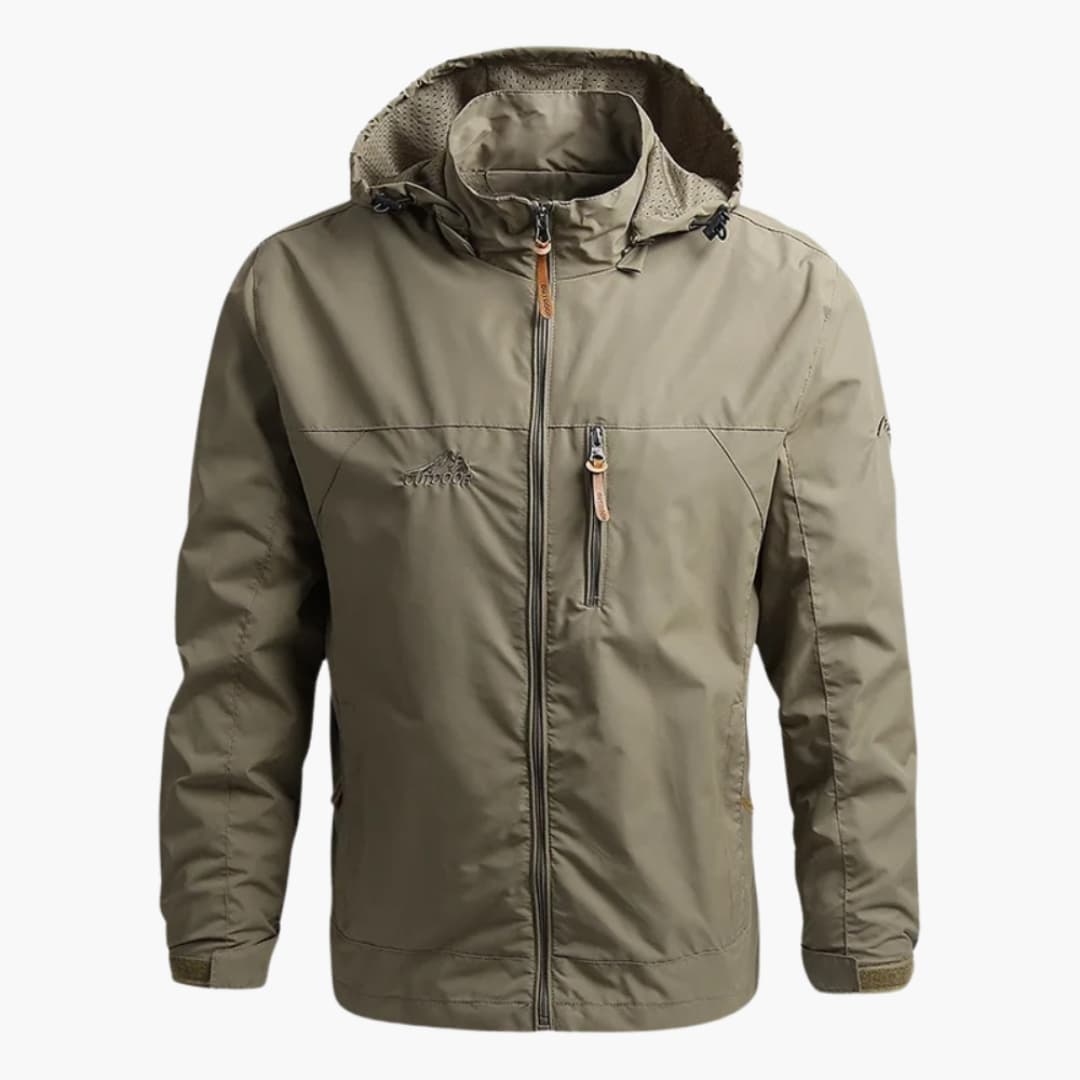 Herrenjacke mit Kapuze und Reißverschluss für Herrenmode