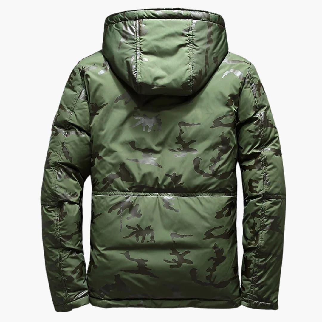 Herrenjacke mit Reißverschluss Kapuze und Taschen